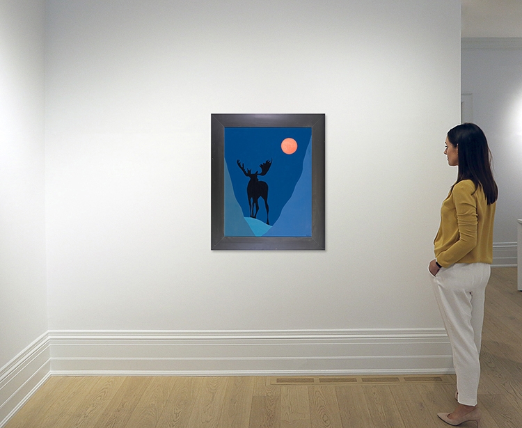 Artwork by Charles Pachter, Moose Lunar II, Made of acrylic on canvas