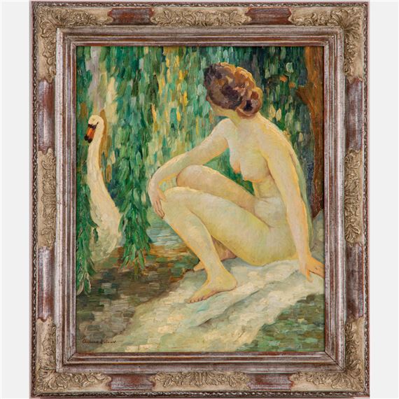 Leda et le Cygne by Fernand Allard L'Olivier