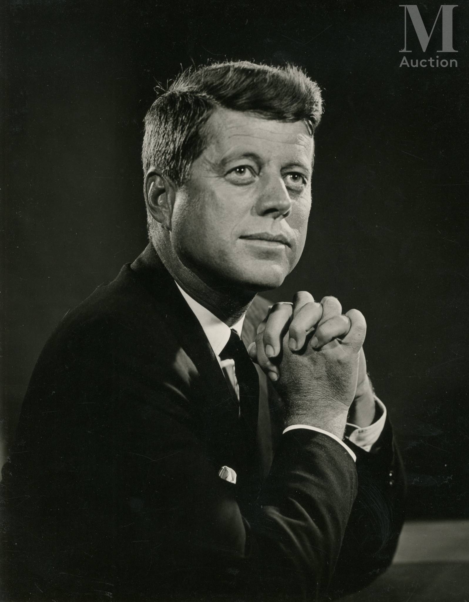 Artwork by Yousuf Karsh, John F. Kennedy, Made of Vintage silver print mounted on cardboard