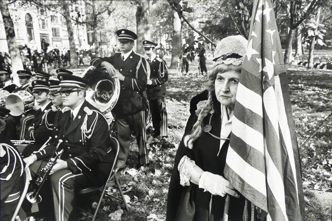 Artwork by Martine Franck, Veteran's Parade, NYC, Made of Gelatin silver print