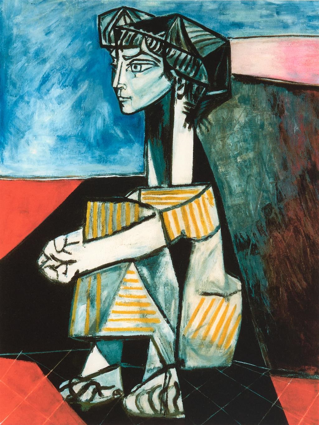 Jacqueline Roque with arms crossed by Pablo Picasso