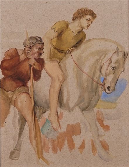 George Frederick Watts | Sketch of Coriolanus Fresco at Bowood House ...