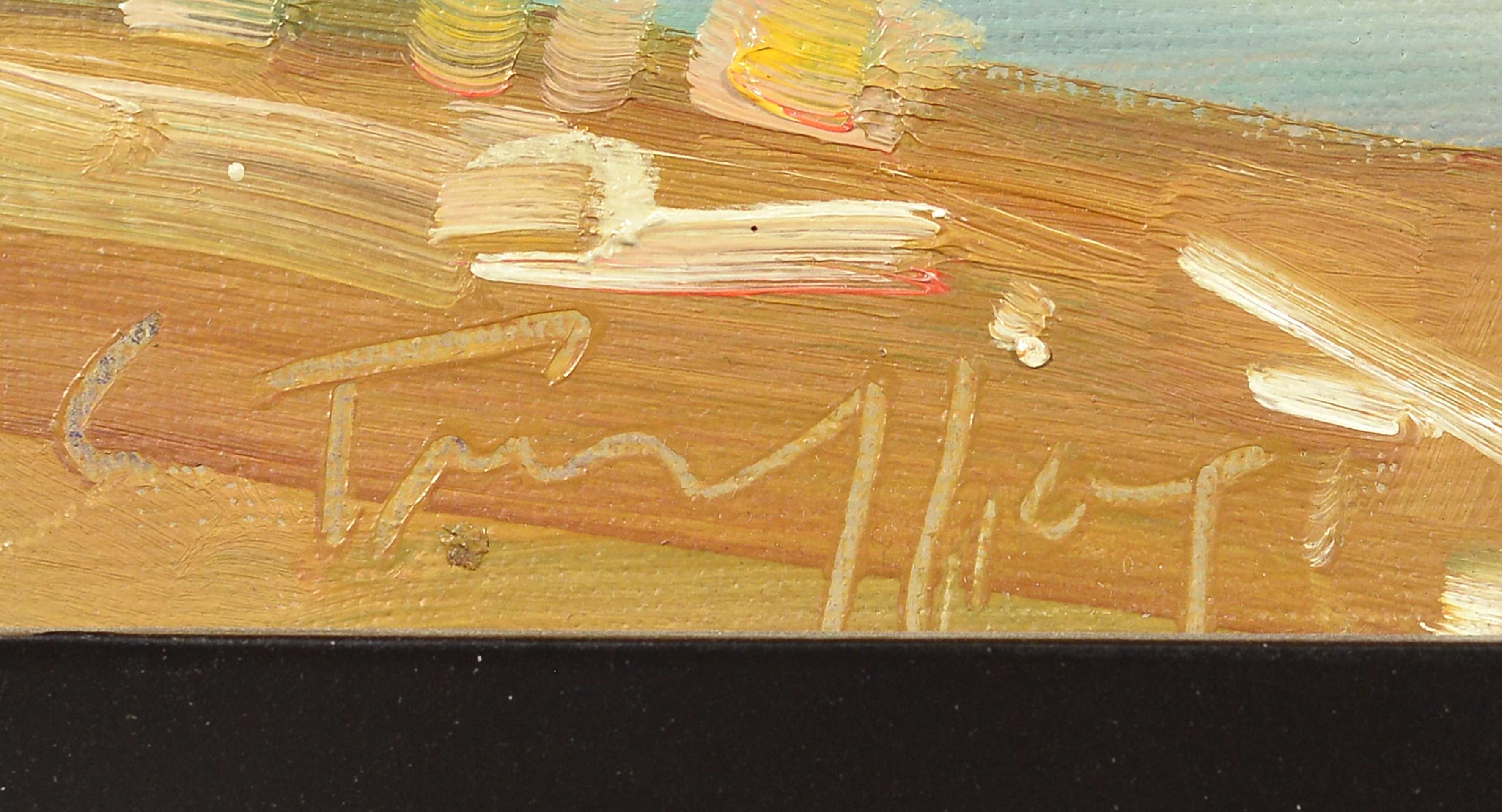 Artwork by Louis Tremblay, En canot, Made of Oil on panel