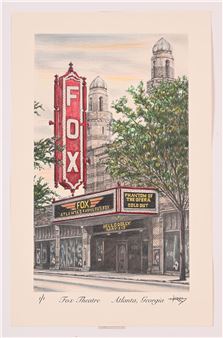 ROBERT HARRIS COLORED PENCIL FOX THEATER ATLANTA - Robert Harris