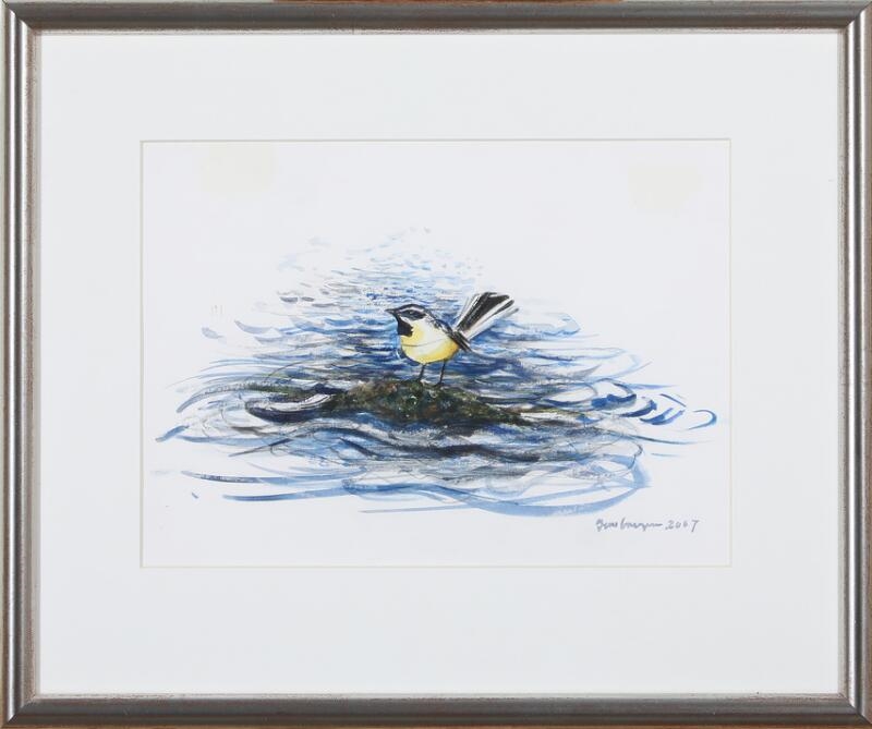 Artwork by Jens Gregersen, Three studies of birds, Made of Mixed media on paper