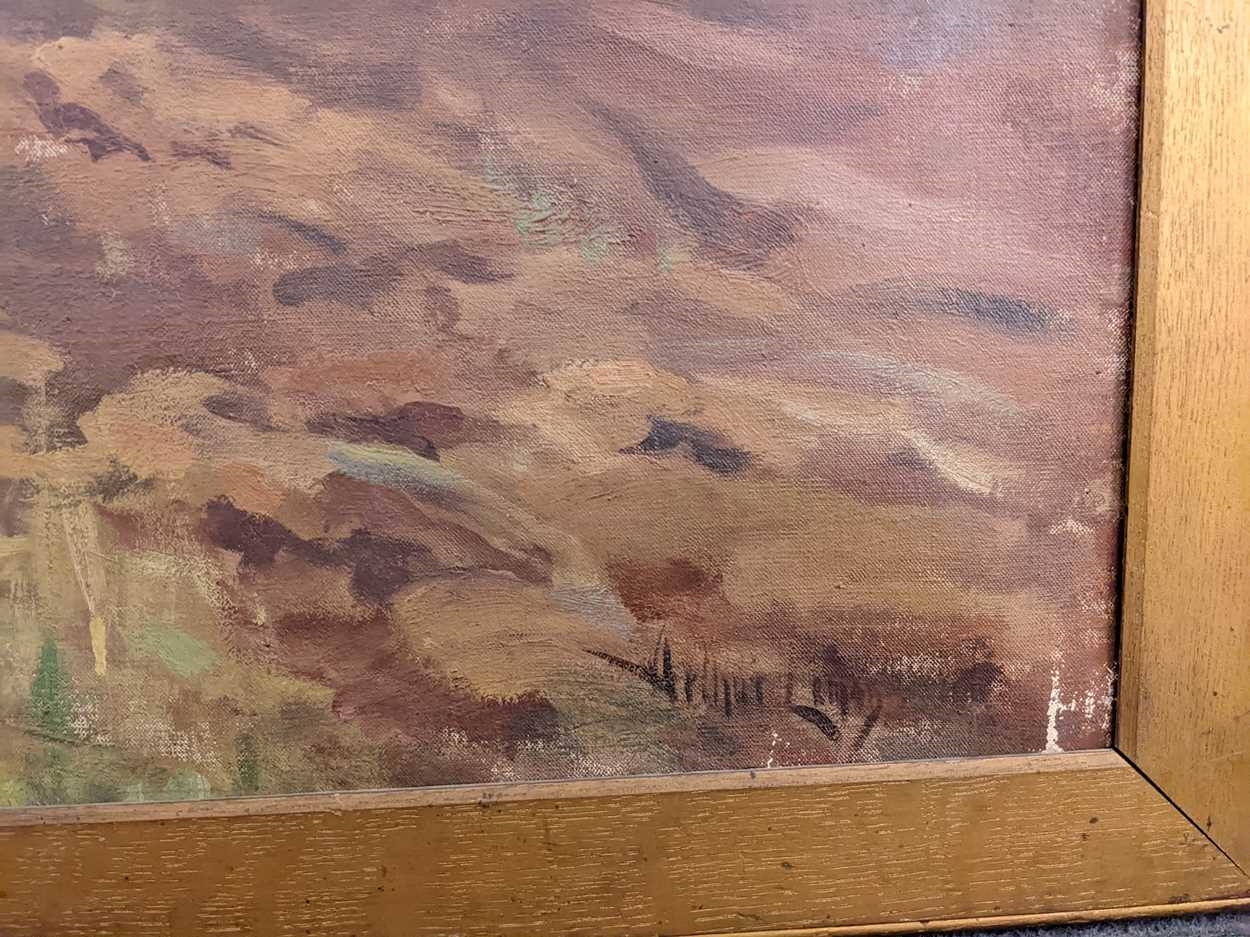 Artwork by Arthur Lemon, Horses ploughing, Made of oil on canvas