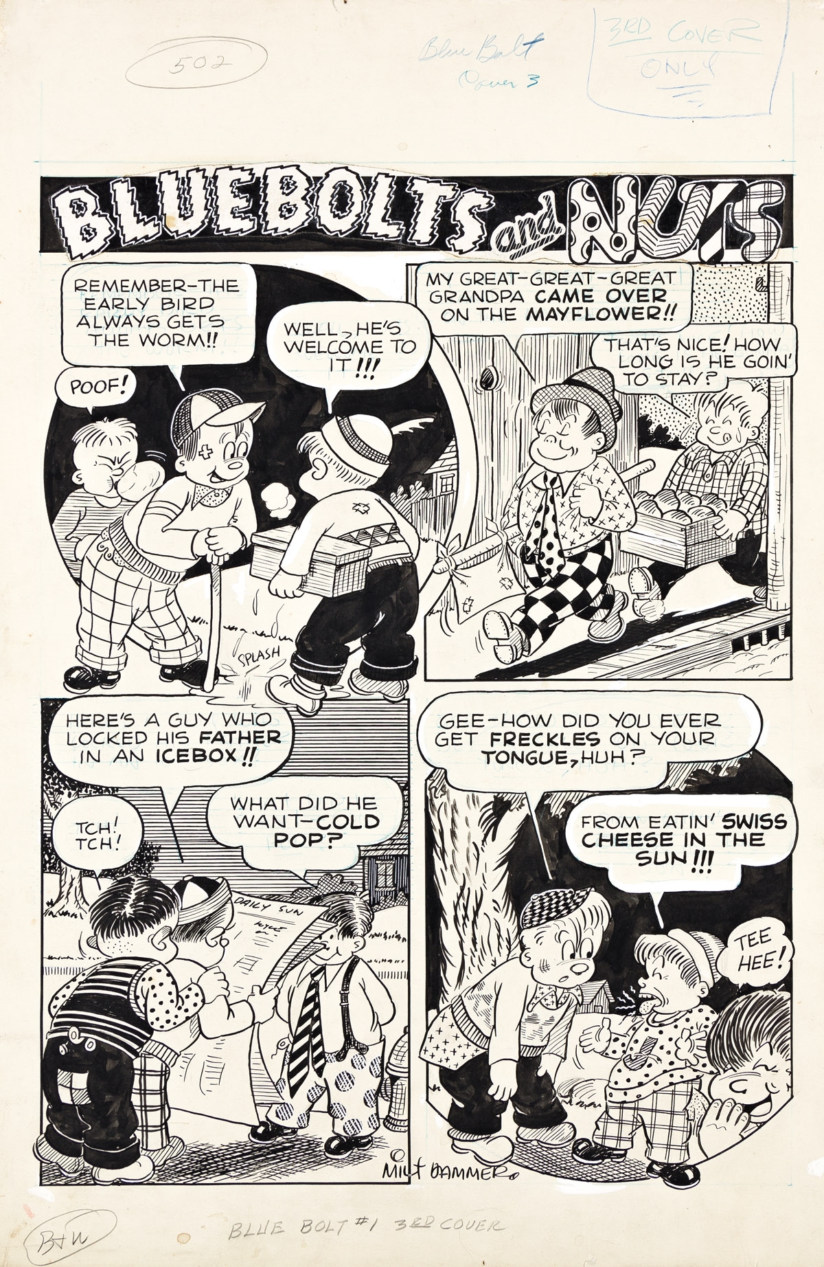 Milt Hammer Blue Bolts and Nuts 1 3rd cover, 1947. (1947) MutualArt