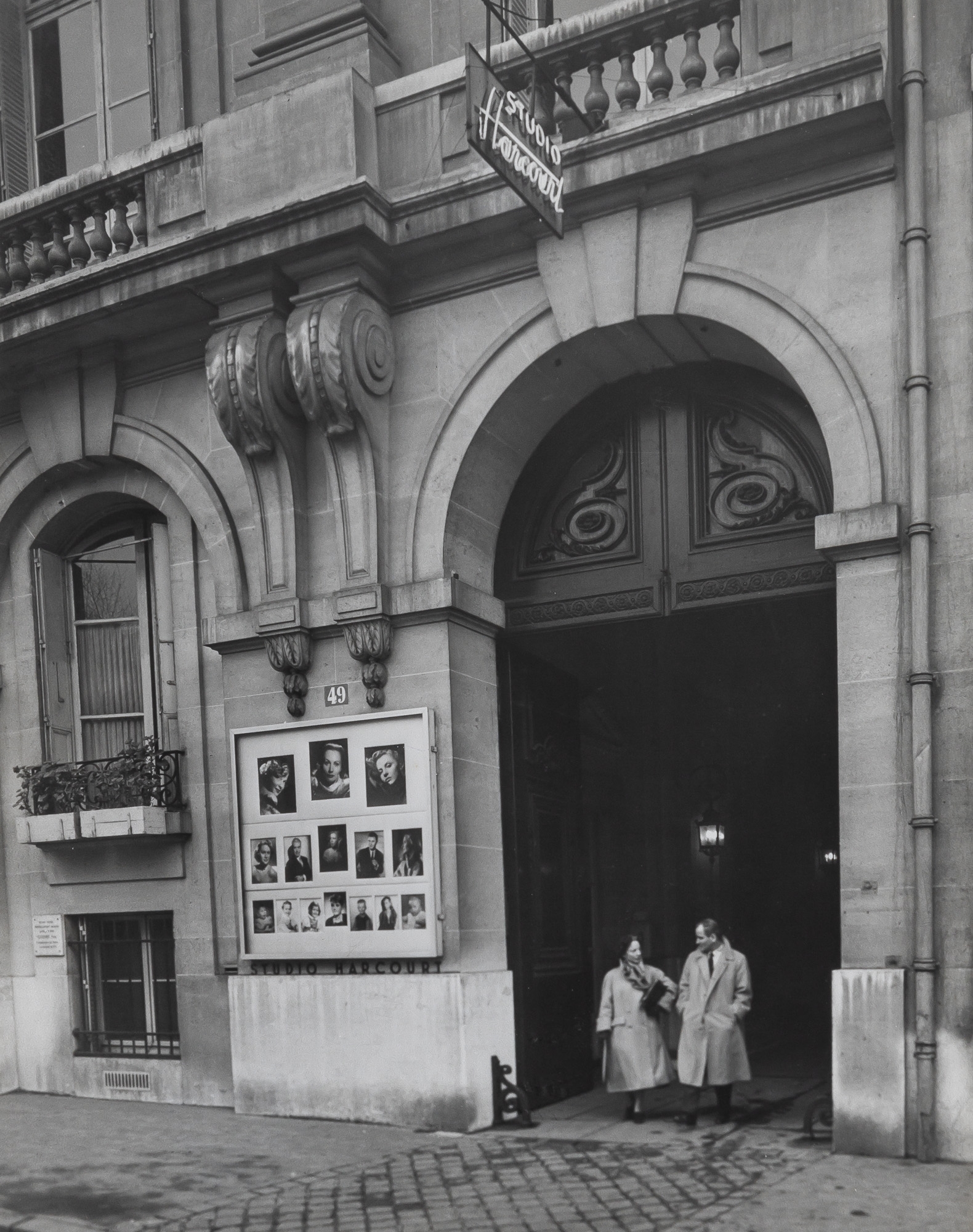 Artwork by Gordon Parks, PARKS, GORDON (1912-2006) [Entrance to Harcourt Photography Studio],, Made of Gelatin silver print