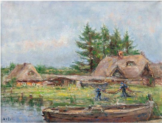 Fischerdorf Gothmund bei Lübeck by Hans Werner Matern