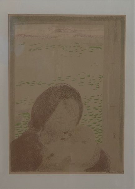 Artwork by Maurice Denis, Maternity in front of the sea., Made of Lithograph in colors on vellum