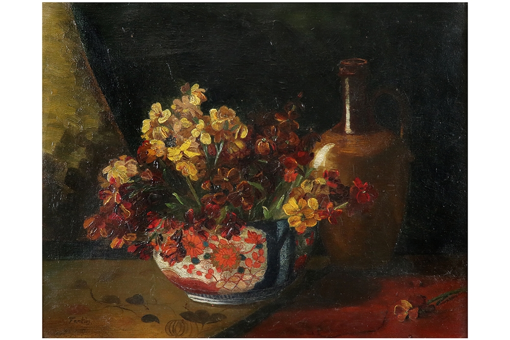 Artwork by Henri Fantin-Latour, Stilleven met boeket, Made of oil on canvas