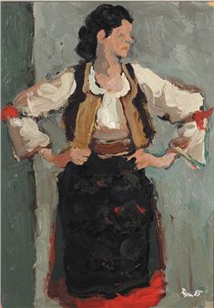 DEVOJKA U NARODNOJ NOŠNJI - Dorde Andrejevis Kun