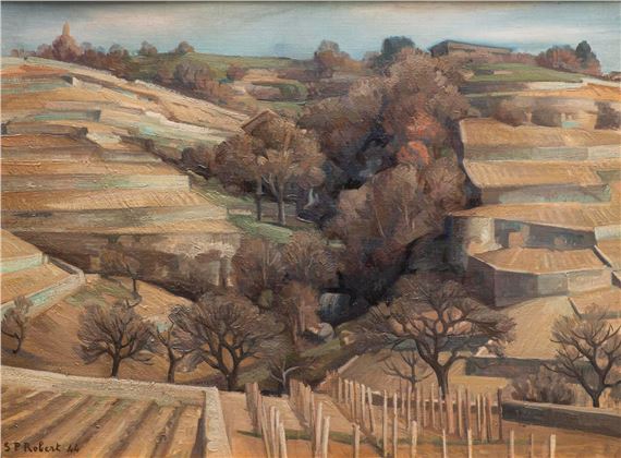 Les vignoble à Rivaz by Steven Paul Robert, 1944