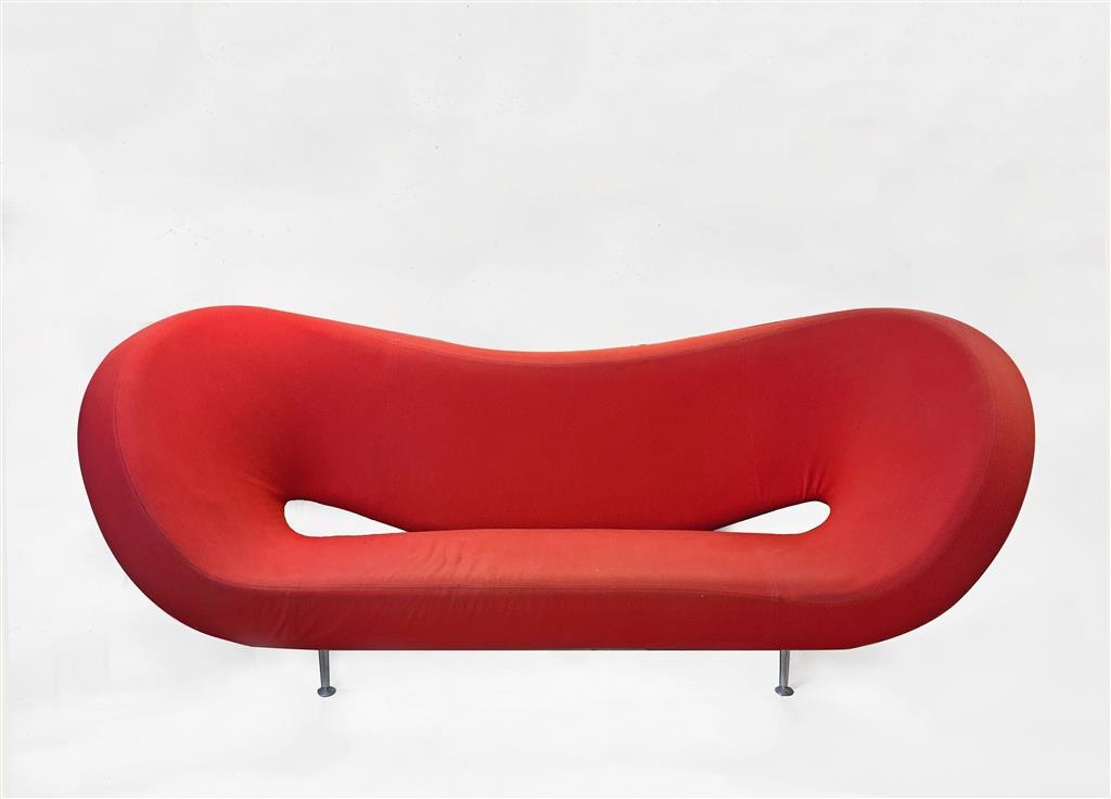 Grey Double Seated Sofa By Ron Arad For Moroso, 1990S – ELEVHH