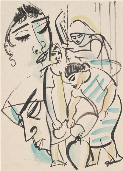 Frauen mit Tonkrügen by Richard Ziegler, 1927