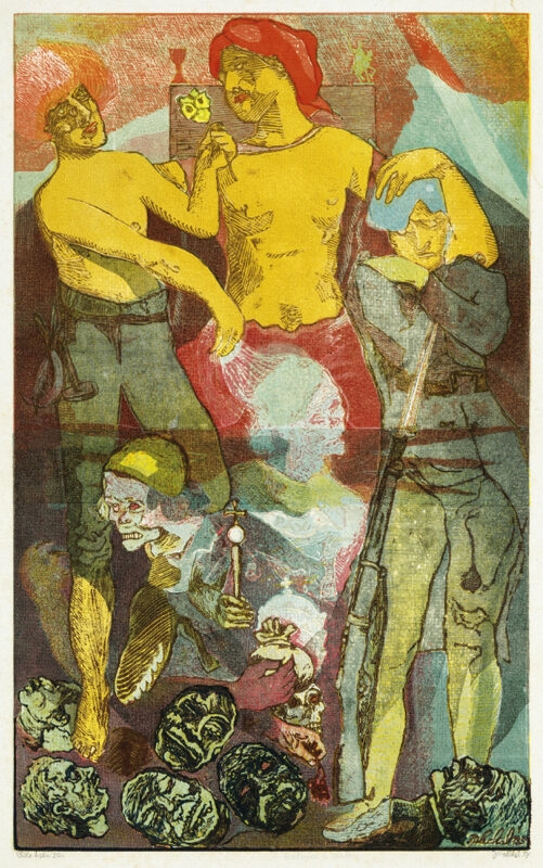 Artwork by Josef Váchal, Freedom and reaction, Made of print