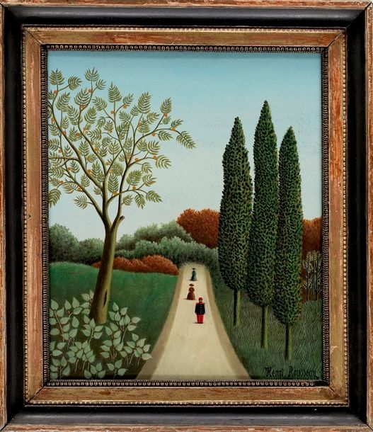 Artwork by Henri Rousseau, Montsouris Park, circa 1906, Made of Oil on canvas