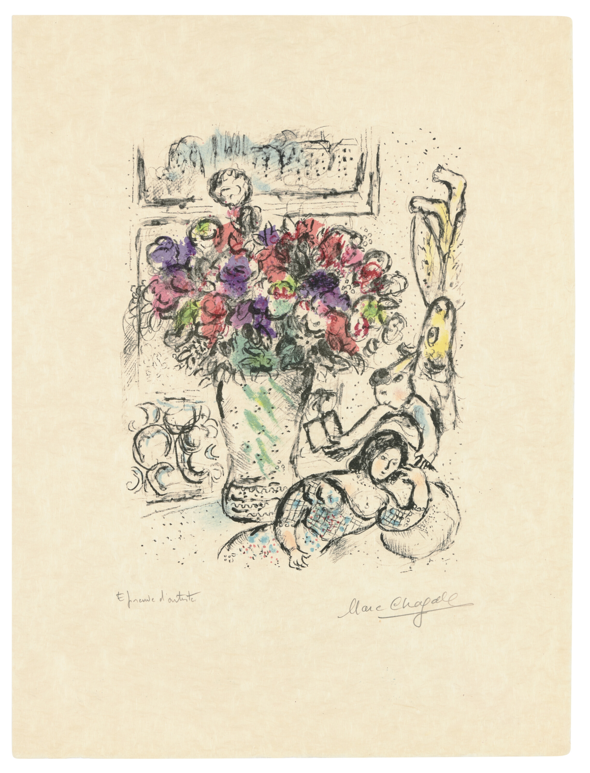 Les Anémones by Marc Chagall, 1974