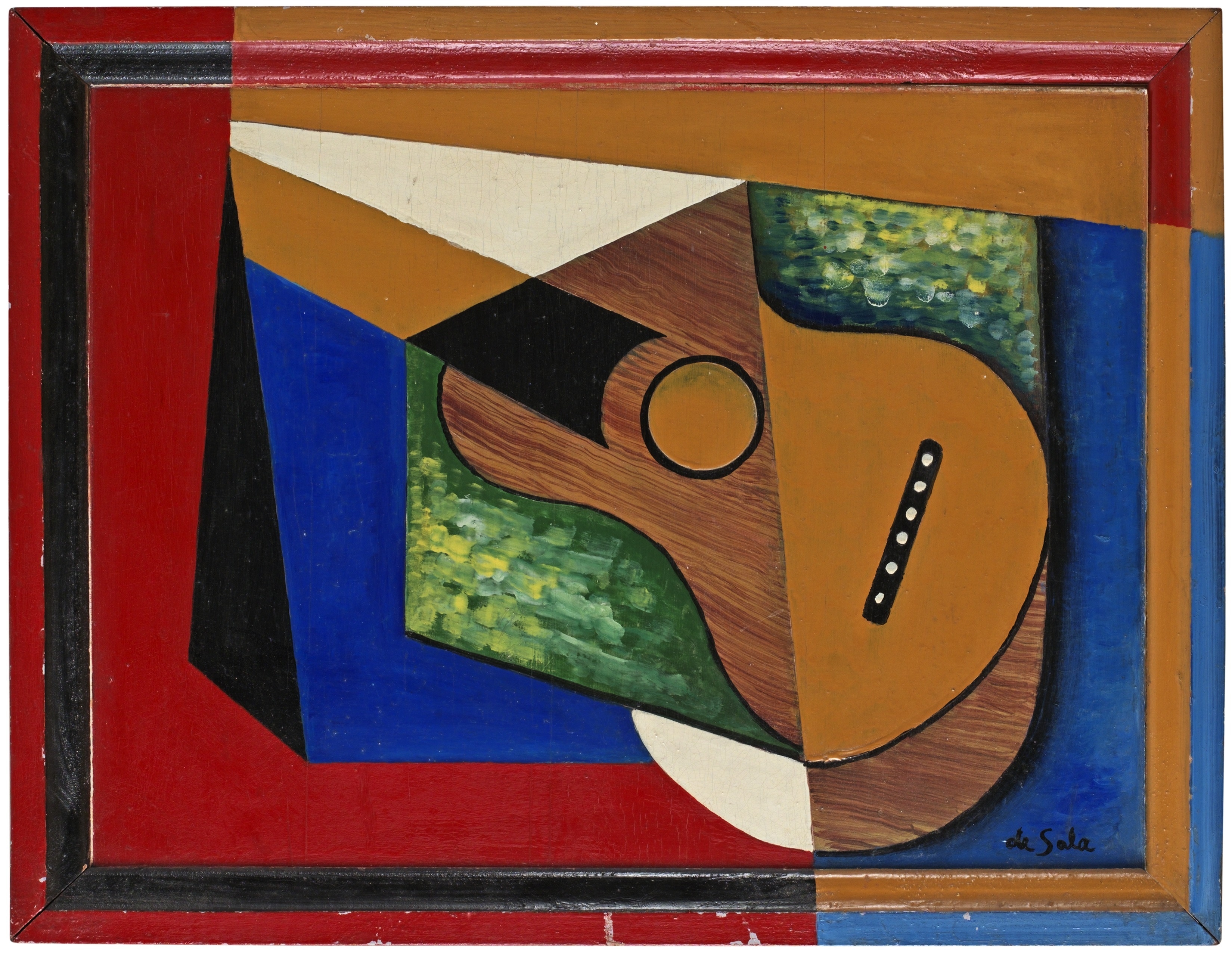 Artwork by Eugéne de Sala, Komposition med gitarr, Made of Panel