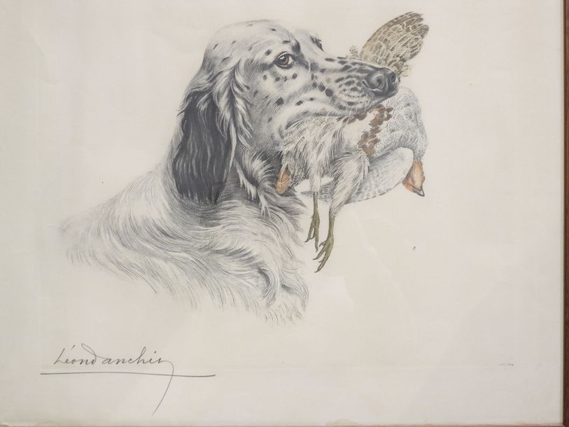 Leon Danchin | Setter holding a partridge | MutualArt