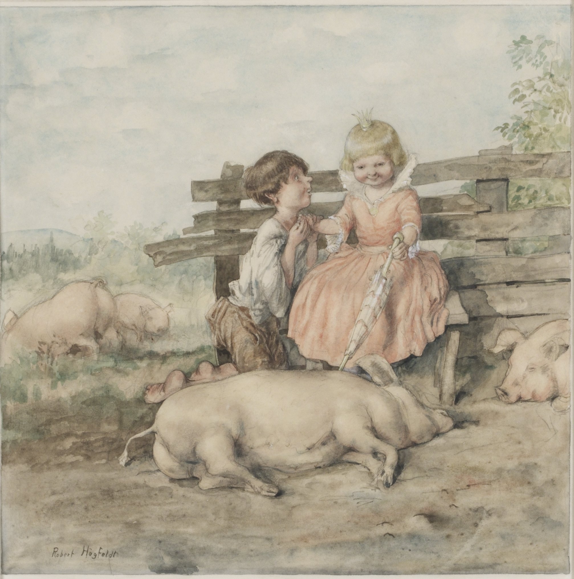 Artwork by Robert Högfeldt, Pojken och prinsessan