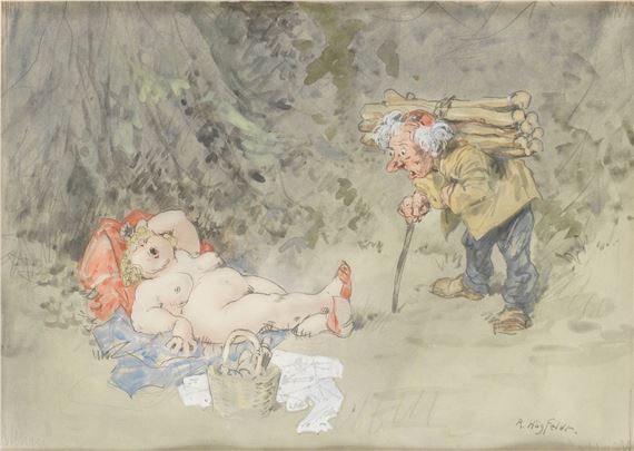 Luffaren och solbadande kvinna