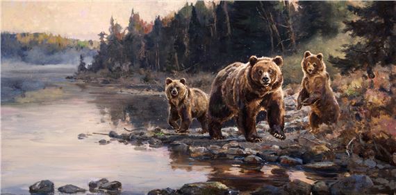 Grizzly Encounter by Luke Frazier