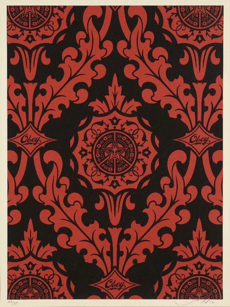Shepard Fairey | Parlour Pattern Red/Black Set (2010) | MutualArt