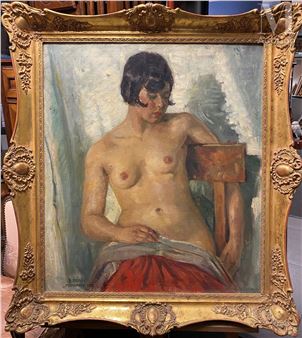 Femme nue à la chaise - Andor Kern