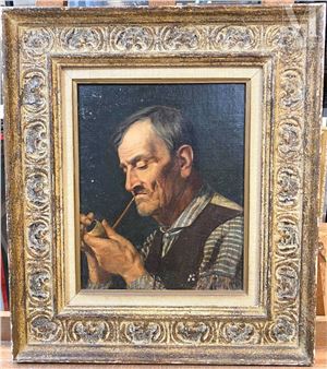 Homme à la pipe - Ludwig Beniczky von Benicz