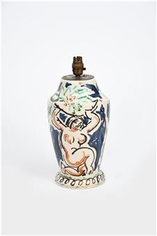 ‡A Bloomsbury Workshops pottery table lamp designed by Duncan Grant - Duncan Grant