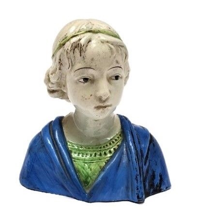 Artwork by Andrea della Robbia, BUST of young girl, Made of glazed earthenware