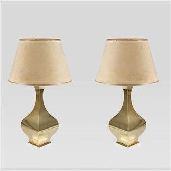 Pair of Piramide mod. table lamps - Tonello & Montagna Grillo