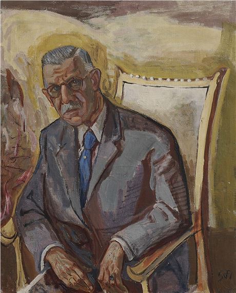 Bildnis Prof. Dr. Wilhelm Hergt by Otto Dix, 1951, Painted in 1951