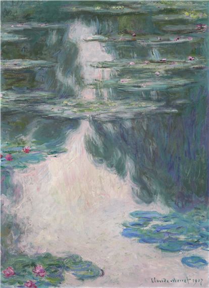 Nymphéas, temps gris by Claude Monet, 1907