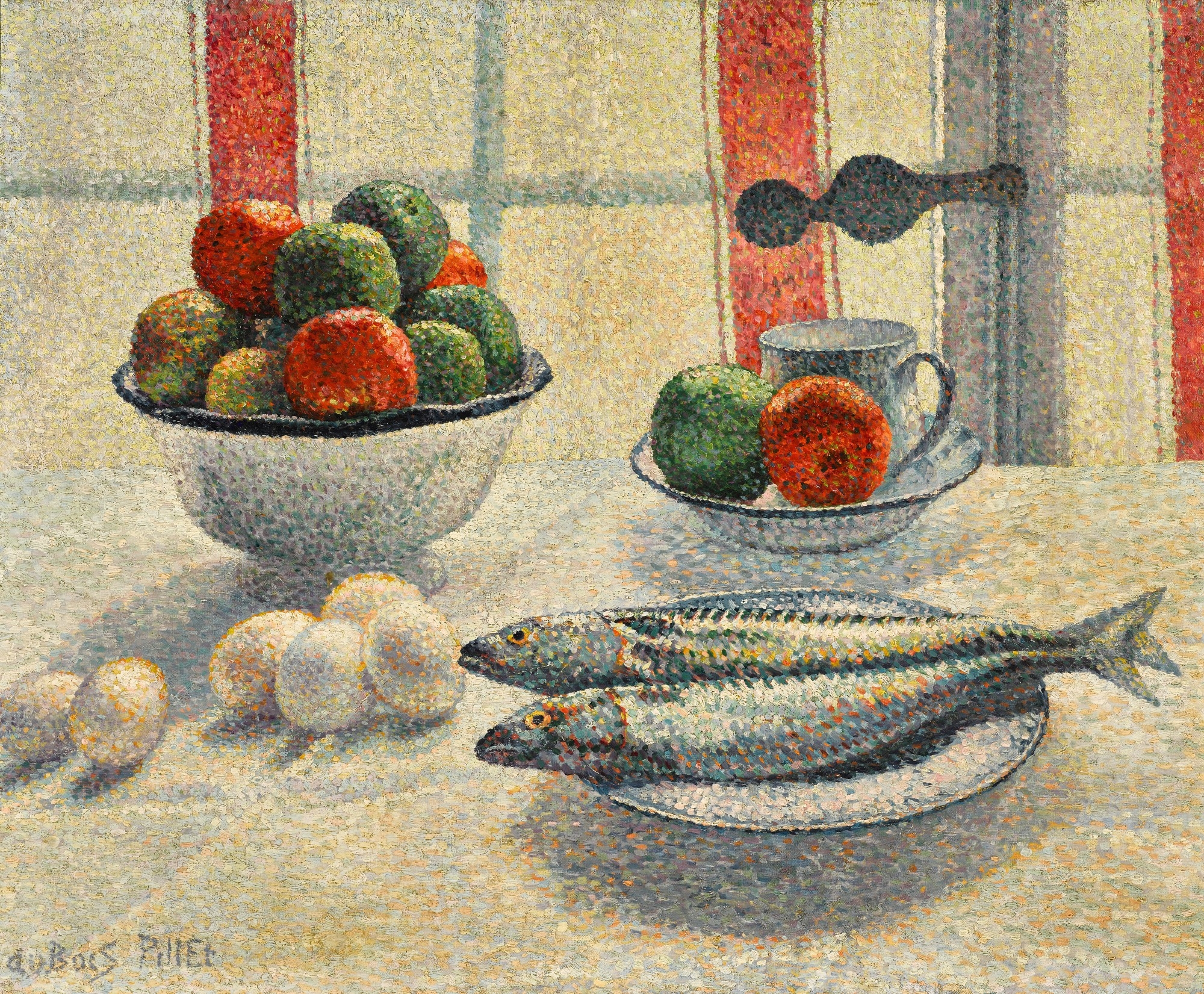 Albert Dubois-Pillet | Nature morte aux poissons (1885) | MutualArt