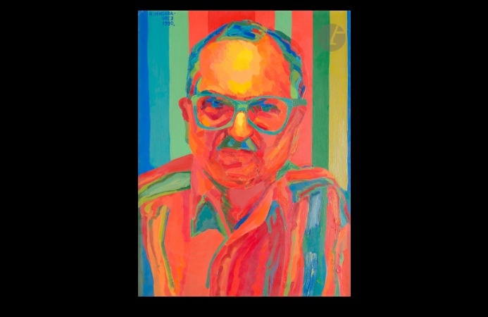 Self-Portrait by Ramón Vergara Grez, 1990