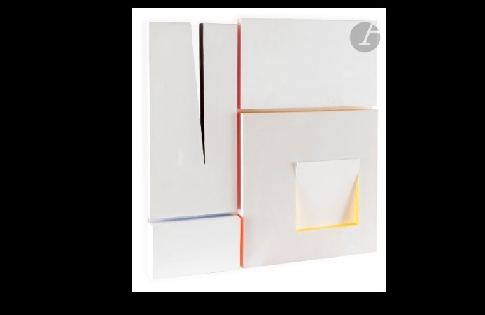 Artwork by Juan Melé, Relief 506, Made of Relief in cut and painted wood