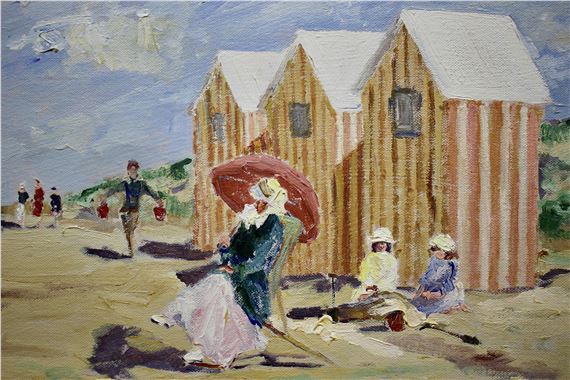 Albert Rigaux | Zonnige dag op het strand | MutualArt