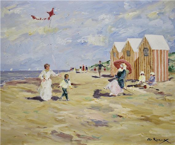 Albert Rigaux | Zonnige dag op het strand | MutualArt