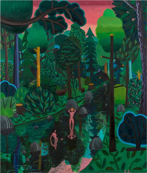 Two Bathers by Ben Sledsens, Executed in 2016