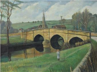 Figure standing before a bridge - Tom Malone