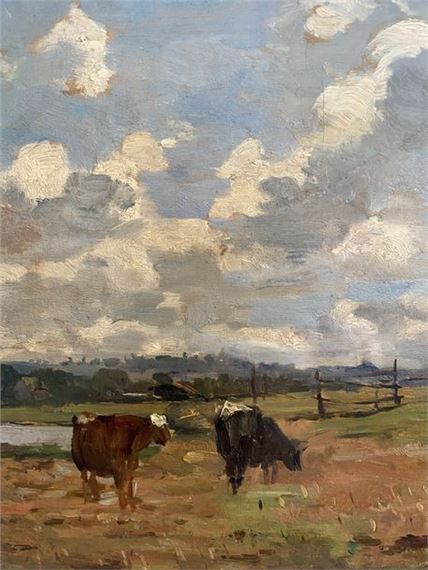 Eugène Louis Boudin | Vaches aux pâturage | MutualArt