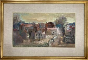 Vue de village dans l'Allier - Maurice Boucard