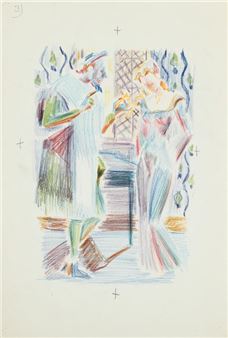 Drawings for Bluebeard - Hans Bendix