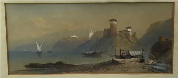 Thomas Charles Leeson Rowbotham | Italian coastal scene | MutualArt