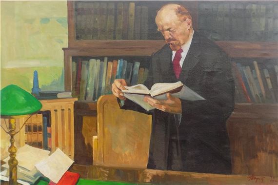 Viktor Pirogov | Lenin reading (1977) | MutualArt
