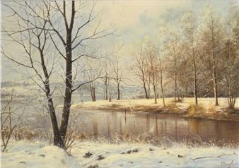 Oil / canvas. Signed lower right, signed on verso. - Fortunato Ornaghi