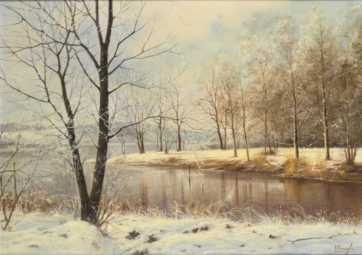 Artwork by Fortunato Ornaghi, Oil / canvas. Signed lower right, signed on verso., Made of oil on canvas