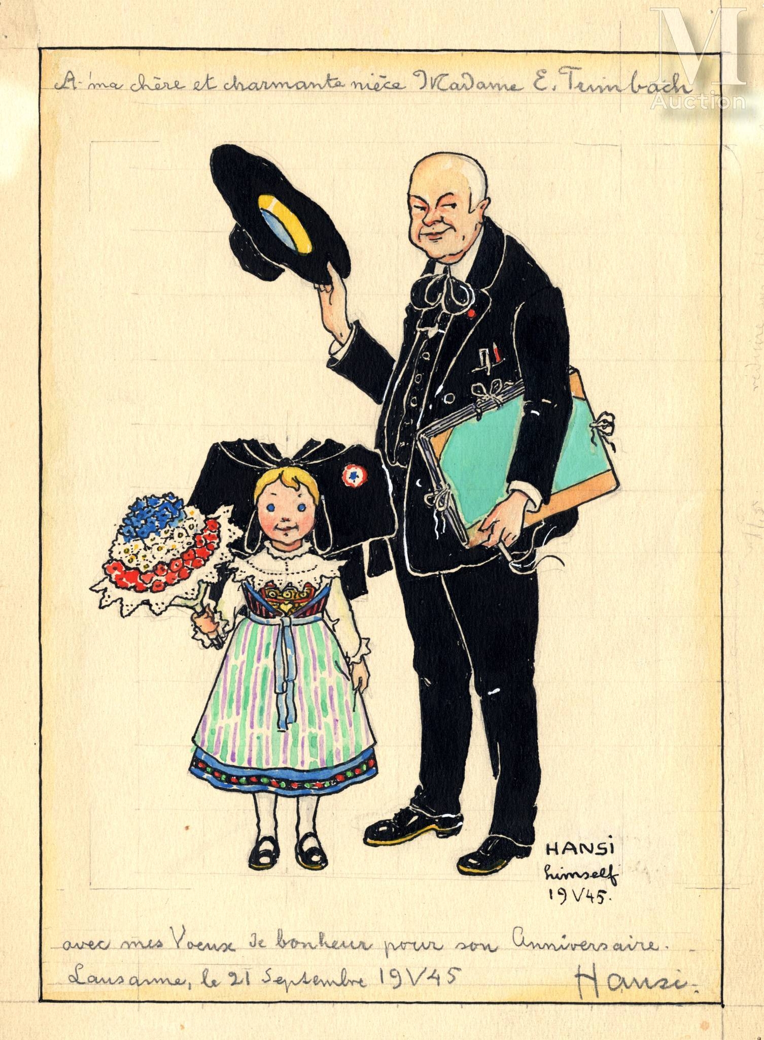 Jean Jacques Waltz | Hansi et alsacienne (1945) | MutualArt